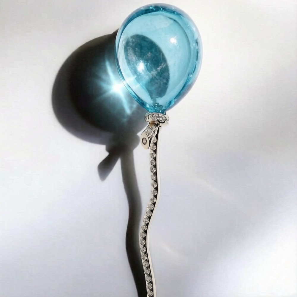 Embroidery Bali - Exquisite Blue Treasure Balloon Brooch Fashionable