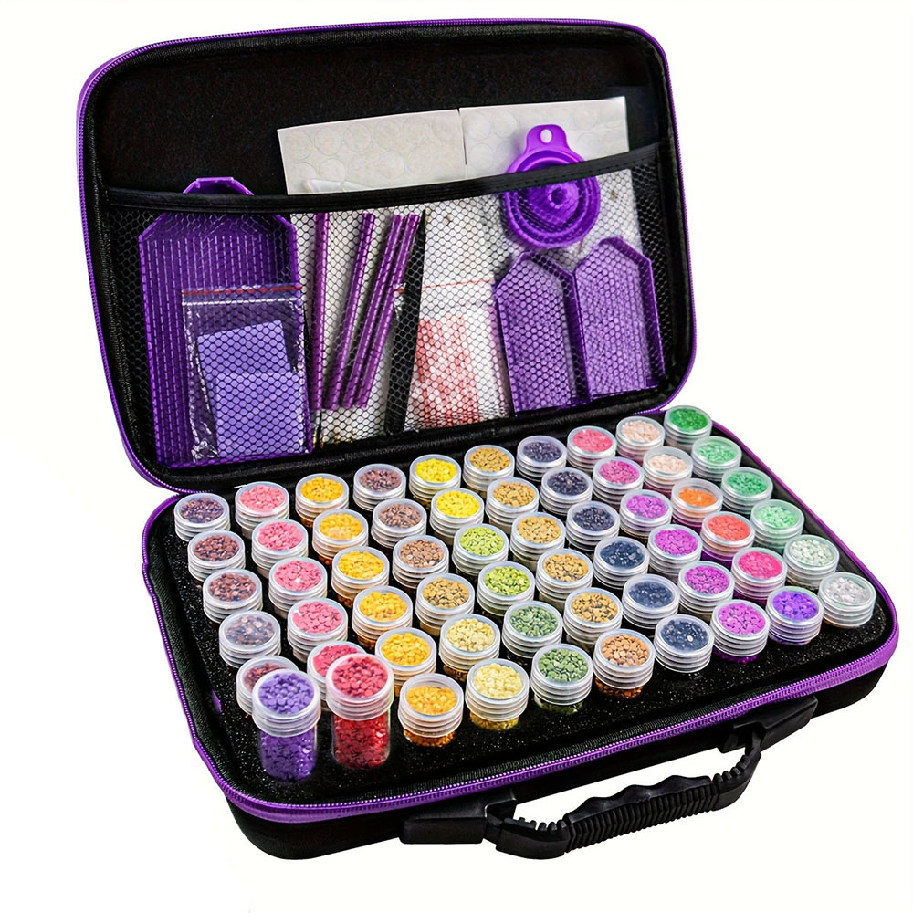 Embroidery Bag - Portable Diamond Painting Storage Bag, 60-Grid