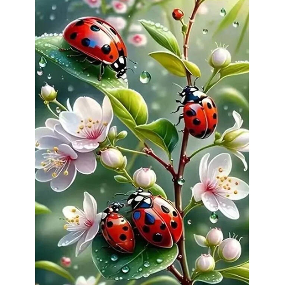 Embroidery Lady Bug - Frameless,5d Diamond Painting Ladybug Mosaic Pictures