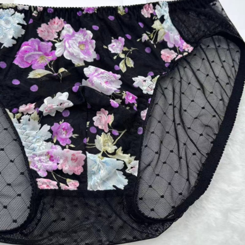 Embroidery Bag - Man's Flower Embroidery Sexy Panties Sissy