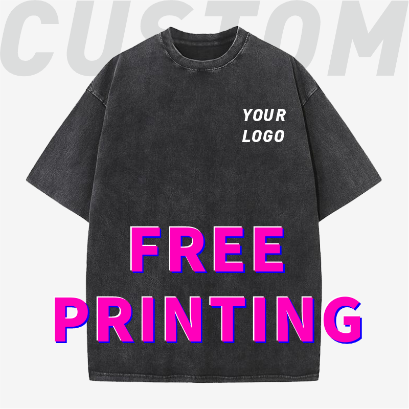 Embroidery Cotton Shirt - Customized T-Shirts Free Printing Logo Images