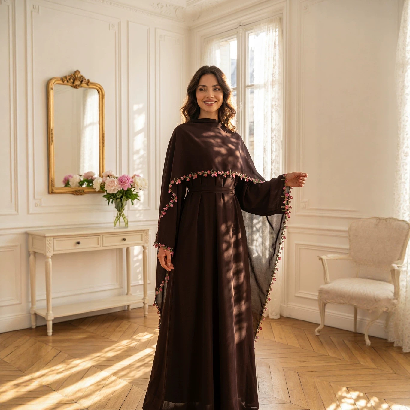 Elegant Embroidery Abayas Hija - Embroidery Kebaya review and price