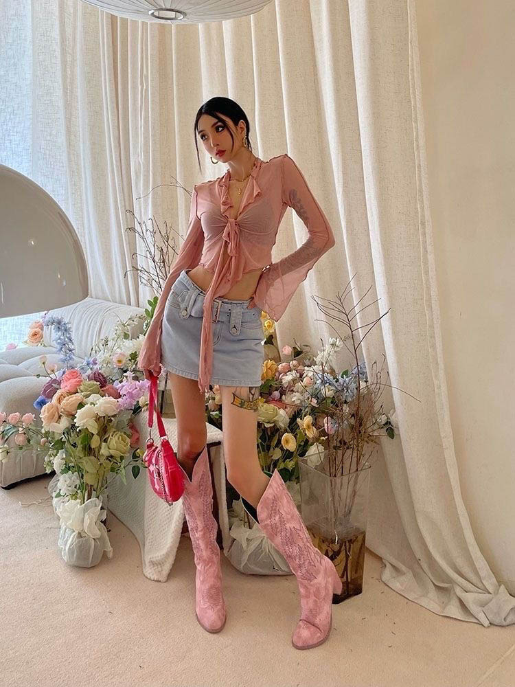Long Flare Sleeve Blouses for  - Embroidery Online review and price