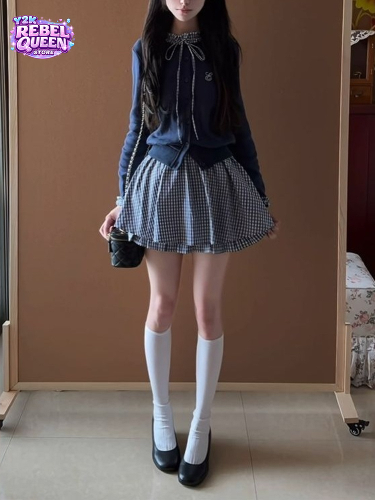 Japanese Preppy Sweet 2 Piece  - Embroidery Cotton Shirt review and price