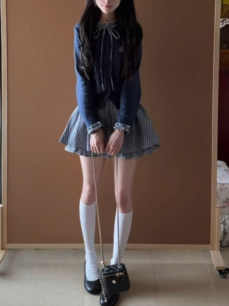 Japanese Preppy Sweet 2 Piece  - Embroidery Cotton Shirt review and price