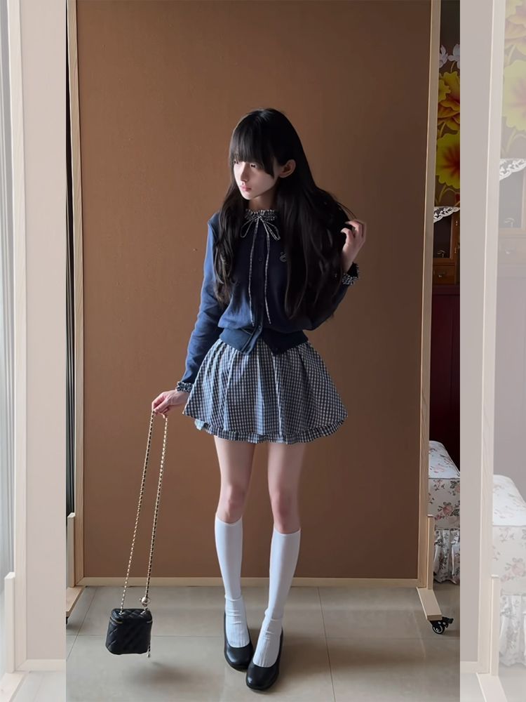 Japanese Preppy Sweet 2 Piece  - Embroidery Cotton Shirt review and price