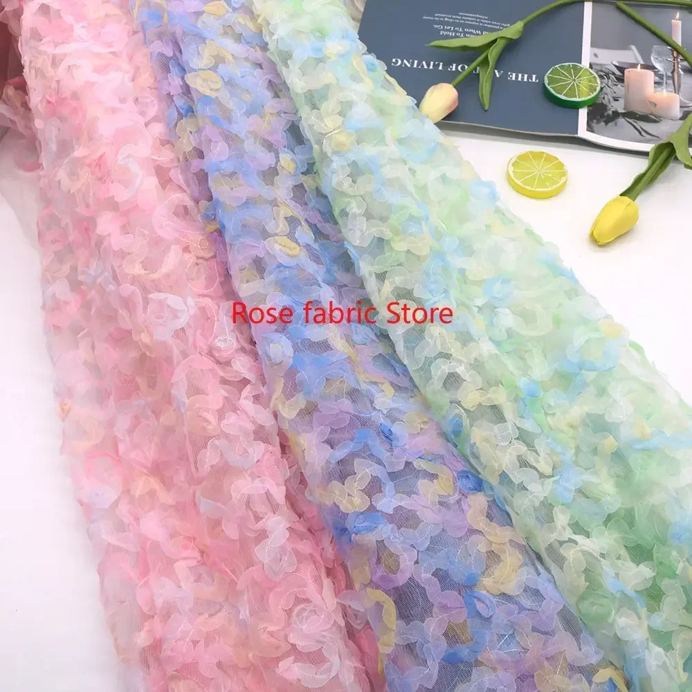 Gradient chiffon rose crochet  - Embroidery Rose review and price