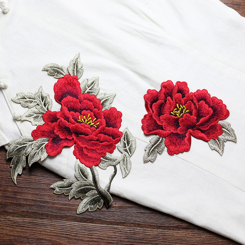 1 Pair Red Pink Yellow Embroid - Embroidery Yellow Dress review and price