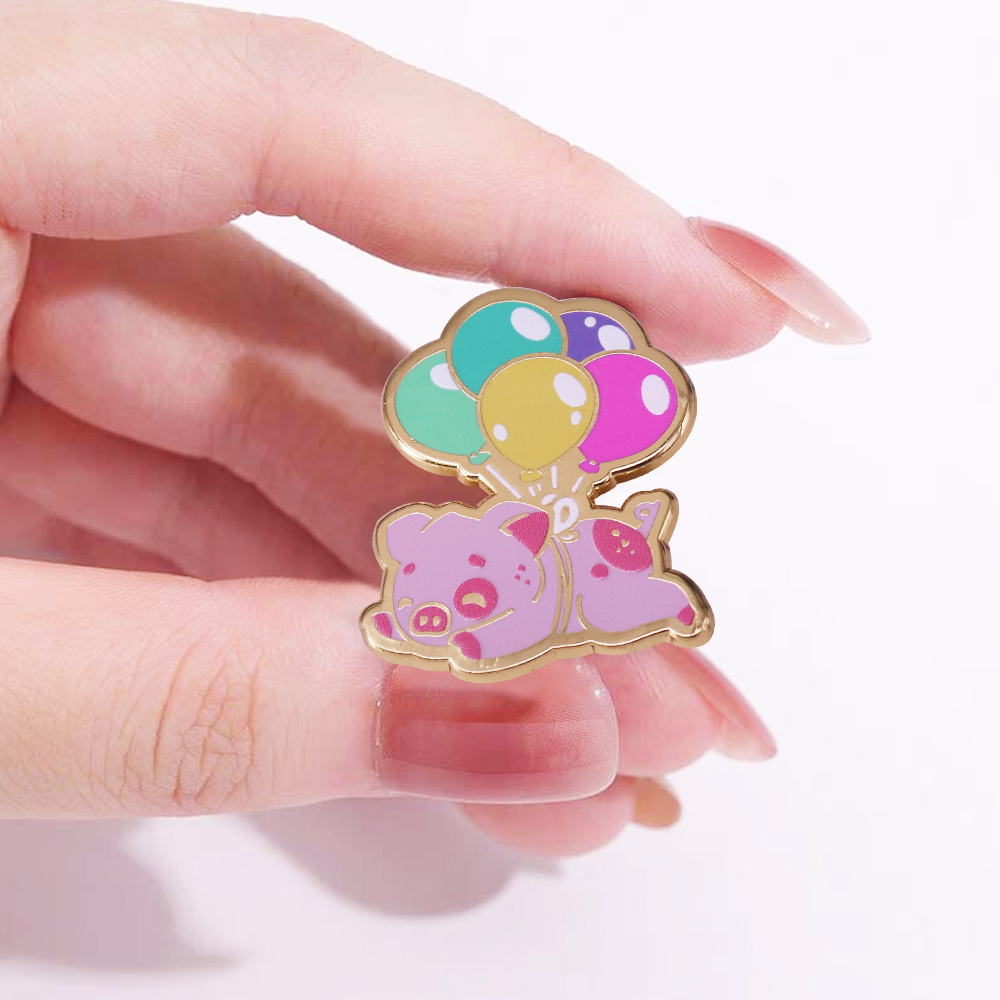 Flying Pig Badge Cute Piggy An - Embroidery Bali review and price