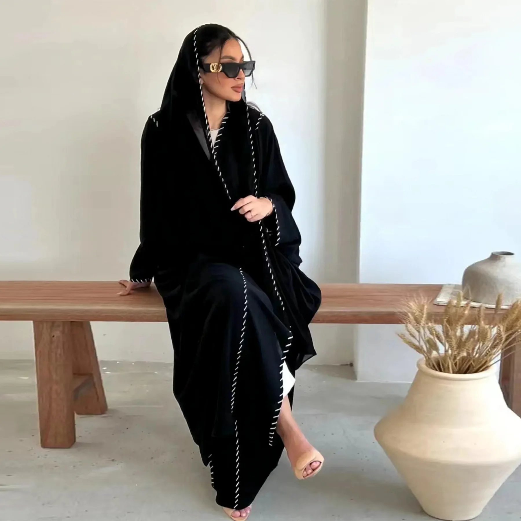 Morocco Kimono Open Abayas Lux - Embroidery Kebaya review and price