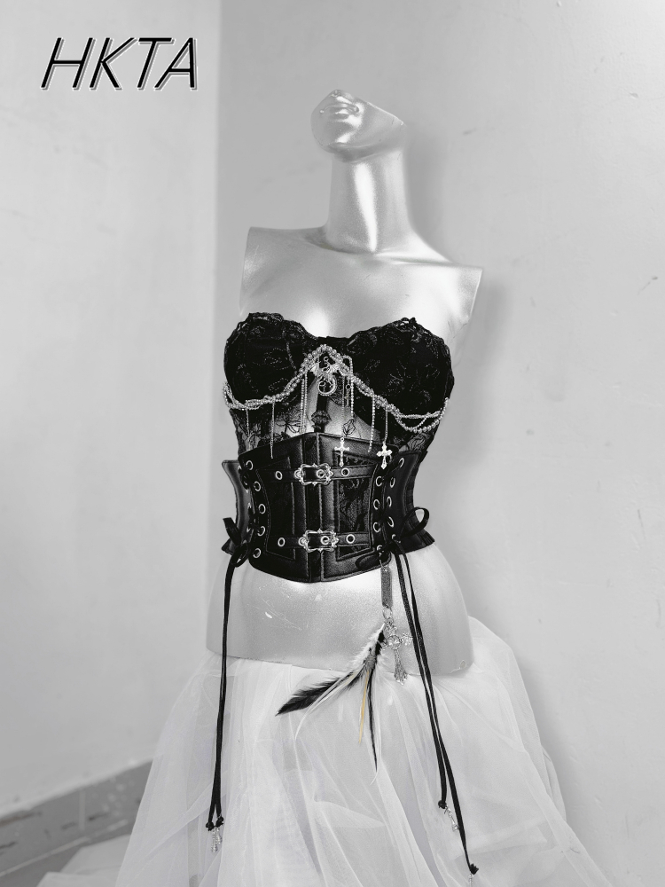 Dark Style Goth Metal Chain Wa - Embroidery Rose review and price