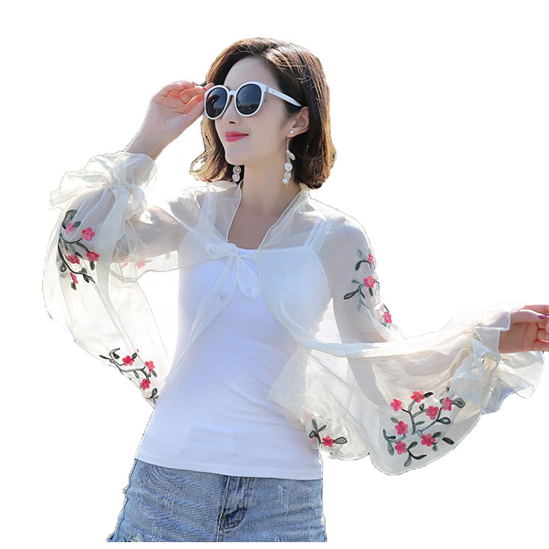 2025 Summer New Women Long Cas - Embroidery Cotton Shirt review and price