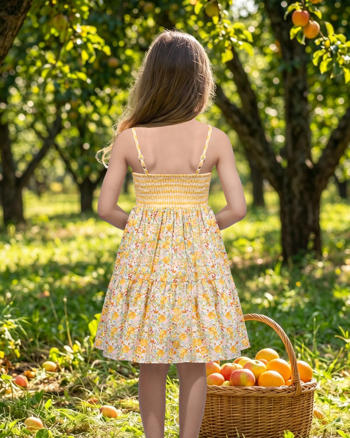Girls Dress Yellow Gingham Bic - Embroidery Yellow Dress review and price