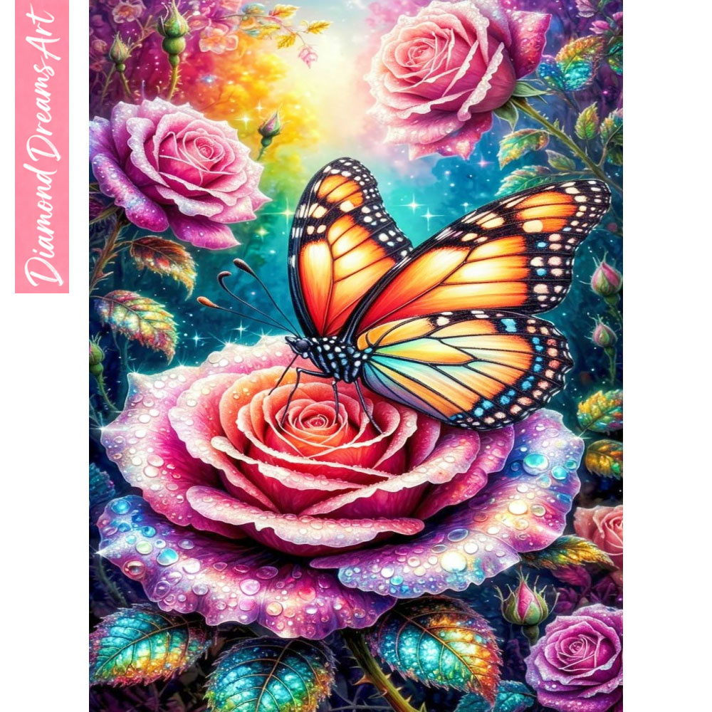 Butterfly Diamond Mosaic 5D DI - Embroidery Rose review and price