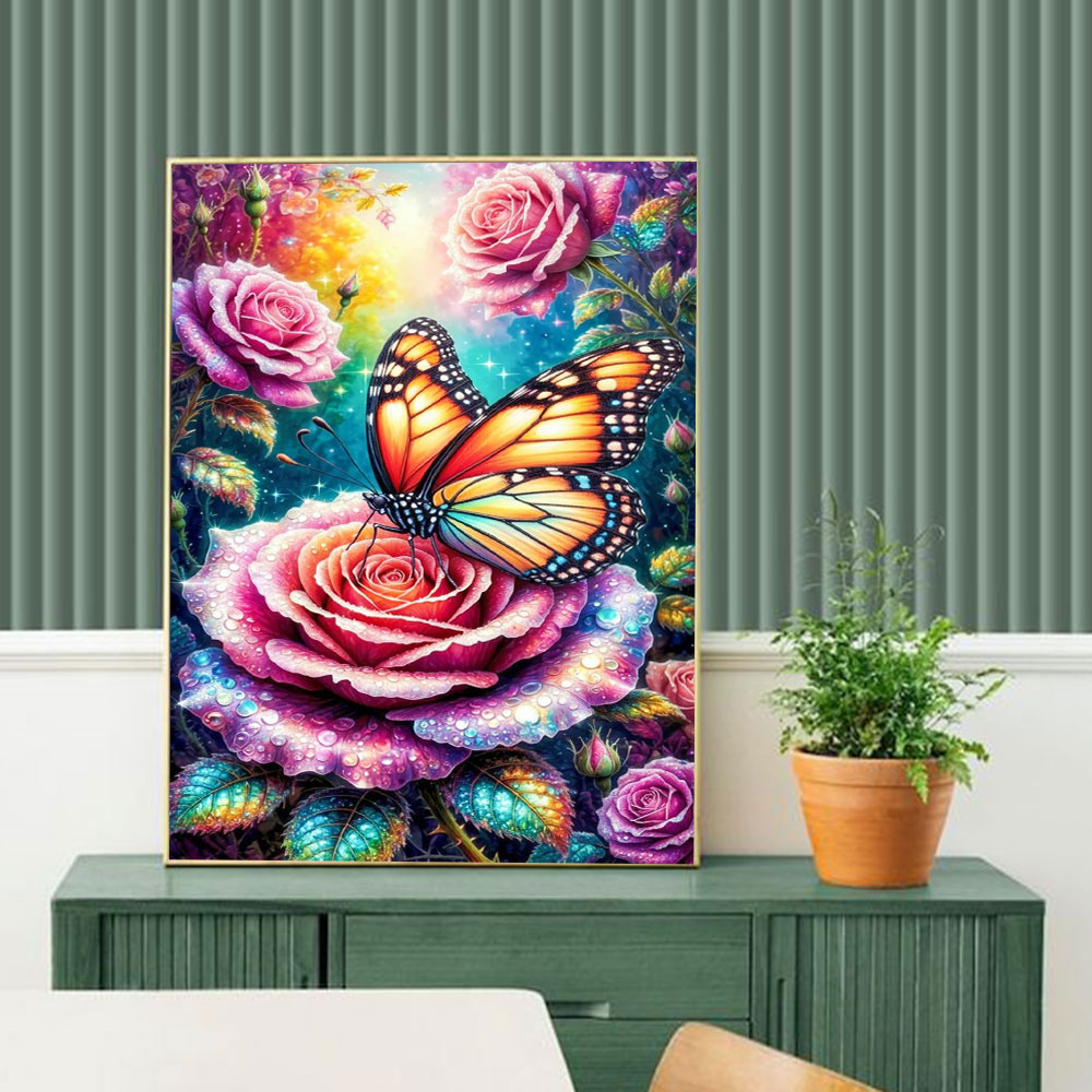Butterfly Diamond Mosaic 5D DI - Embroidery Rose review and price