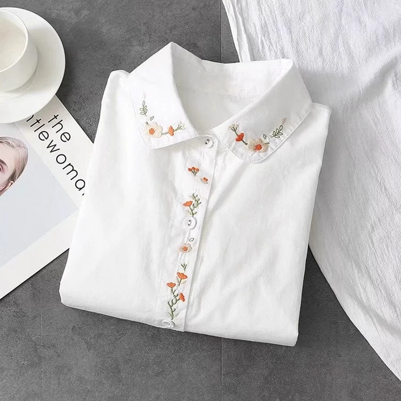 New Pure Cotton White Shirts W - Embroidery Online review and price