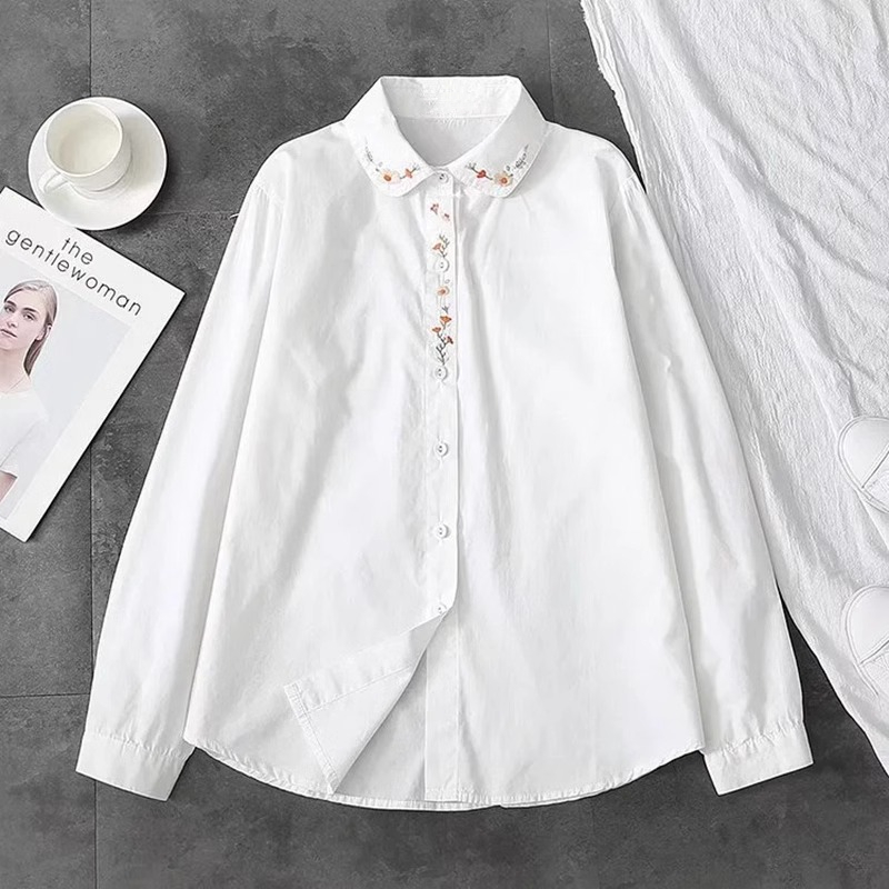 New Pure Cotton White Shirts W - Embroidery Online review and price