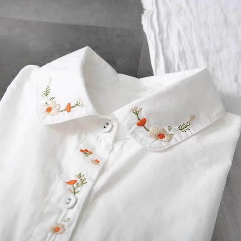New Pure Cotton White Shirts W - Embroidery Online review and price
