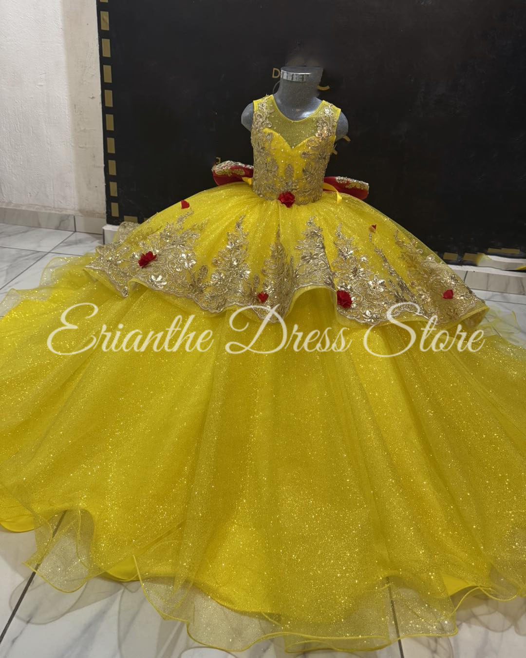 Yellow Flower Girl Dress For W - Embroidery Yellow Dress review and price