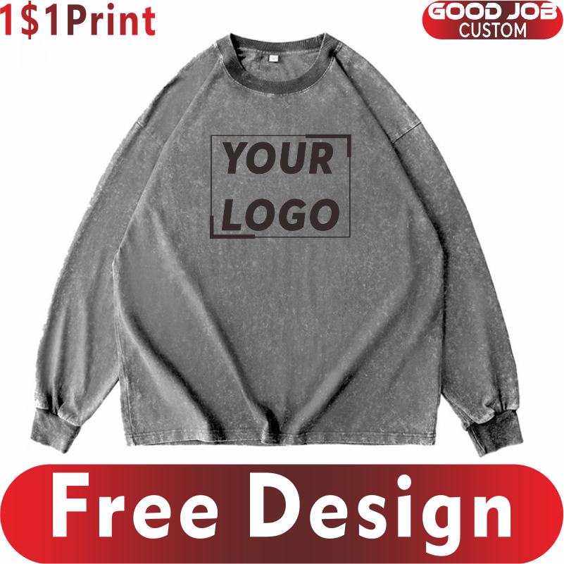 Custom T-shirts Vintage Long S - Embroidery Design Logo review and price