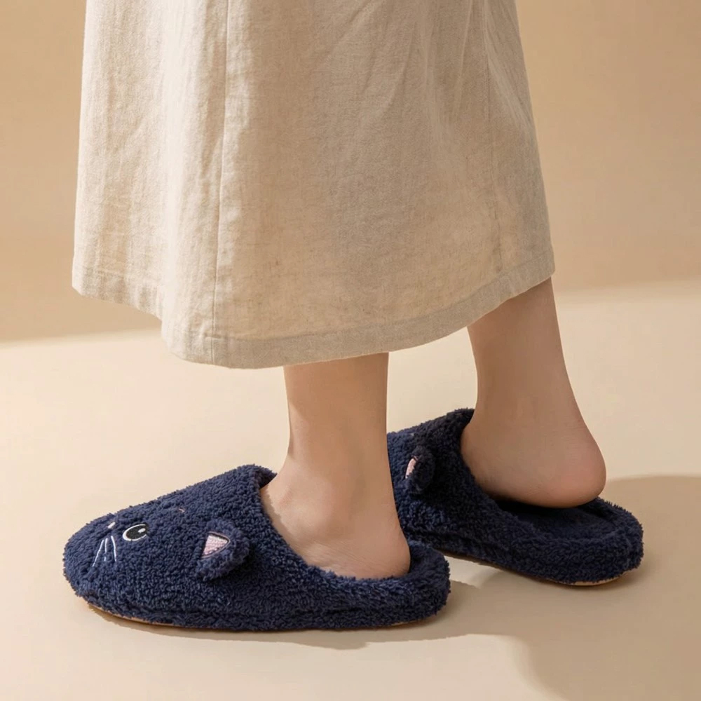 Cozy Unisex Plush Slippers wit - Embroidery Garments review and price